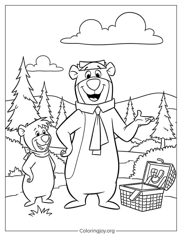 Yogi Bear with his best friend