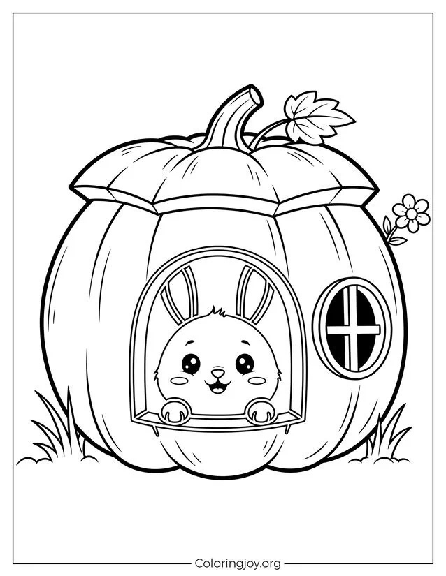 Casa de calabaza para conejito