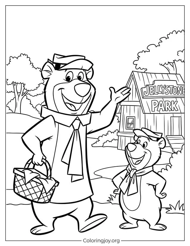 Día alegre con el oso Yogi