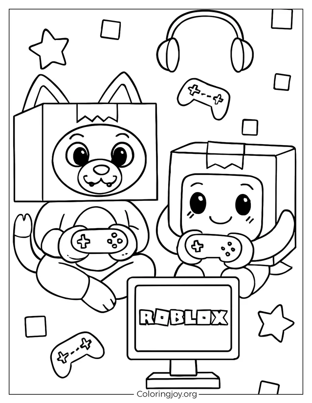 Diversión de Roblox con Foxy y Boxy imprimible