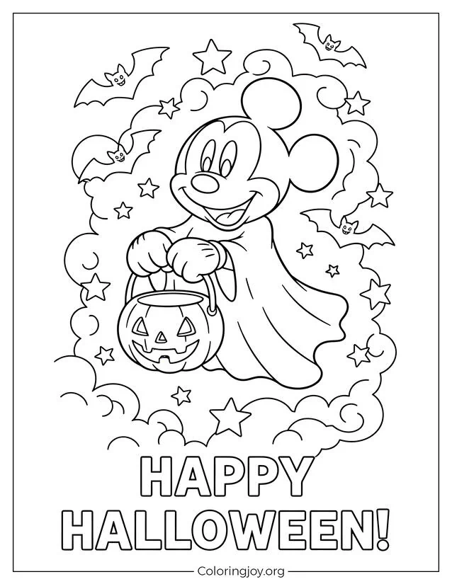 Fantasma de Halloween de Mickey Mouse