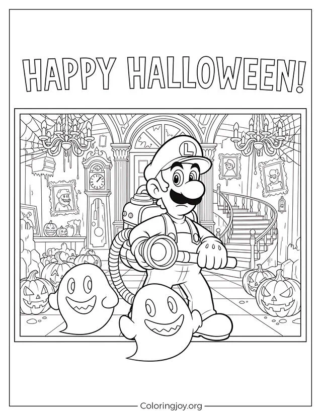 Fantasma de la mansión de Luigi Halloween
