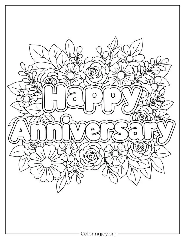 Feliz aniversario floral