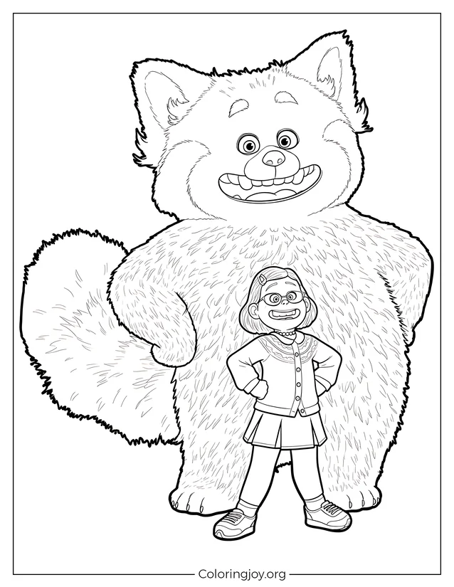 Meilin Lee y Turnring Red Panda juntos