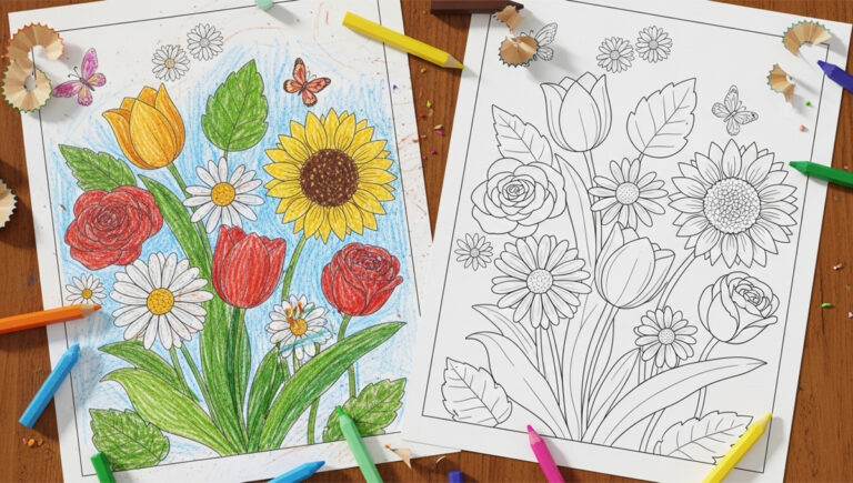 Flower Coloring Pages