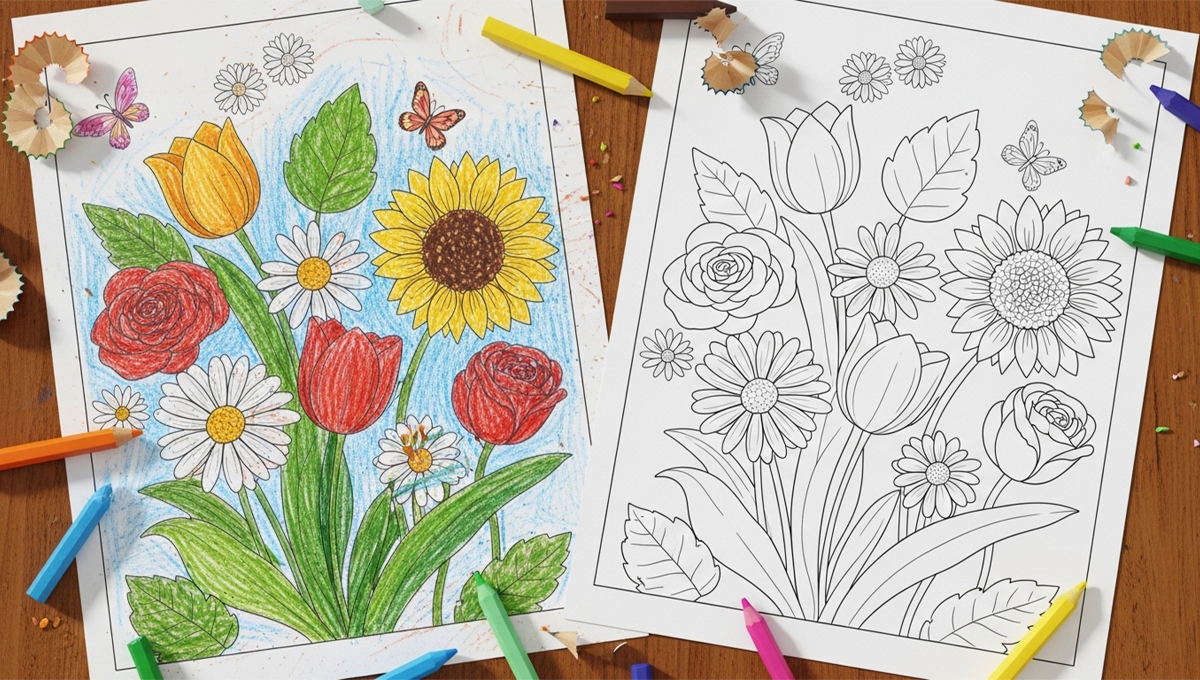 24 Free Flower Coloring Pages (Printable PDF Downloads) 24 Free Flower Coloring Pages (Printable PDF Downloads)