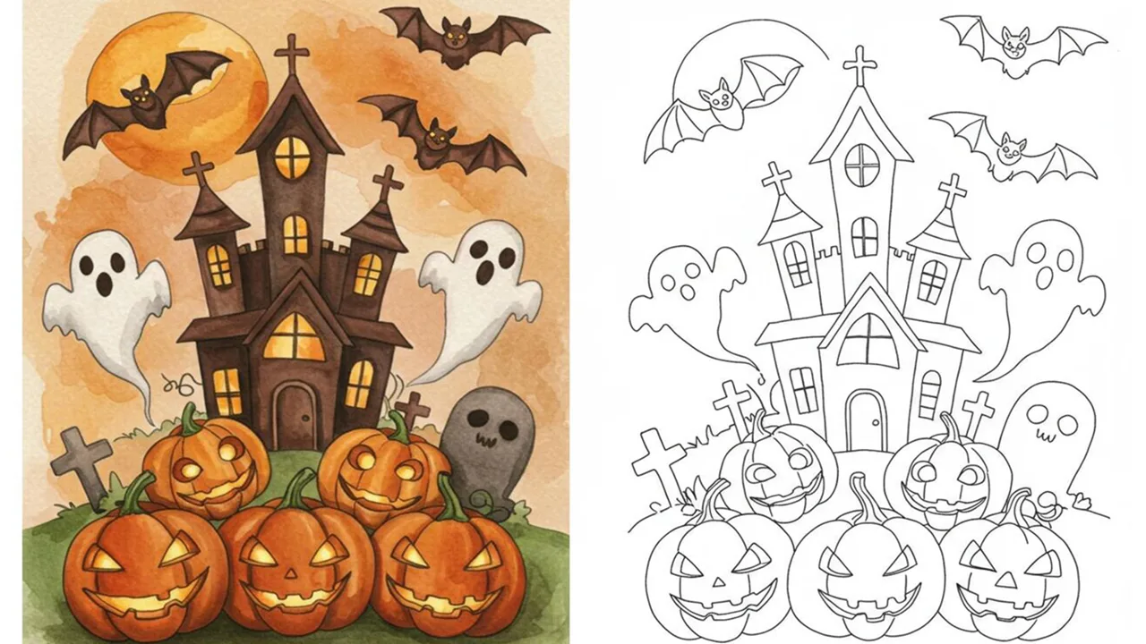 Paginas para colorear de Halloween para ninos: archivos PDF para imprimir gratis