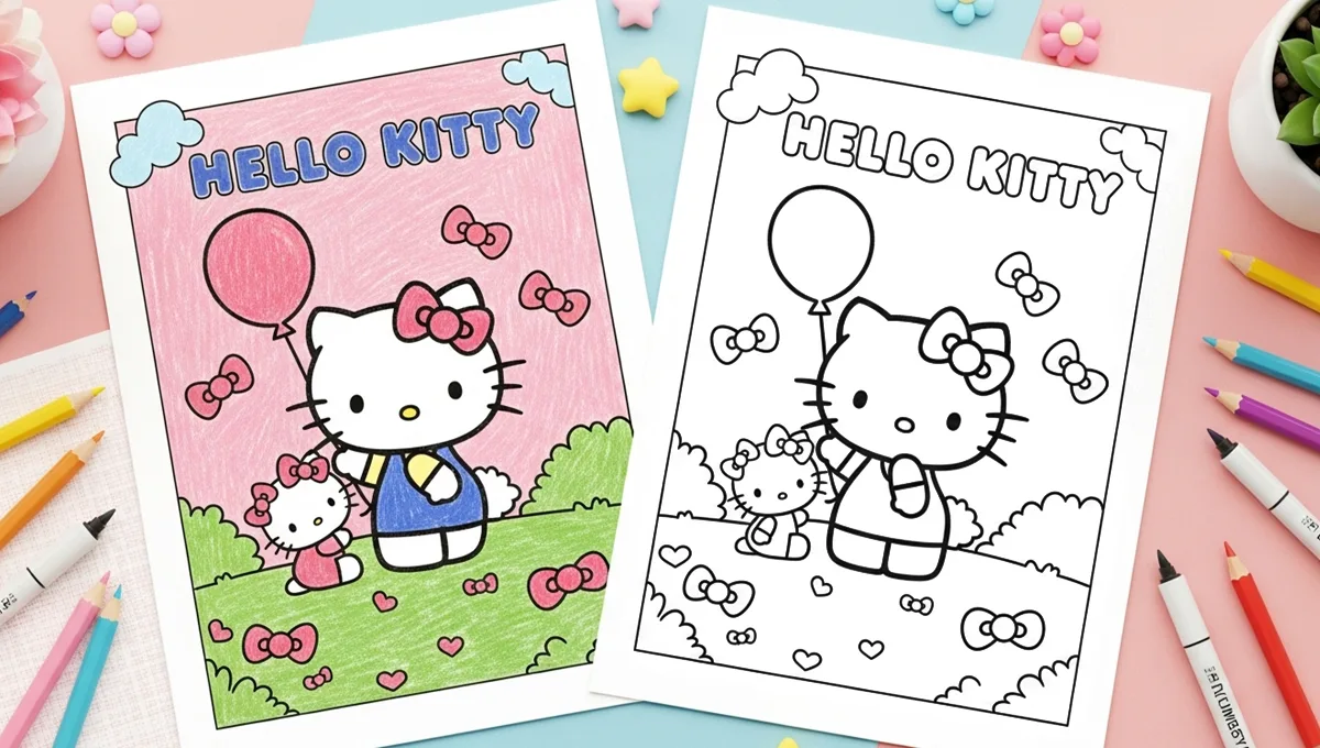 Dibujos para colorear de Hello Kitty (PDF imprimibles 100% gratuitos)