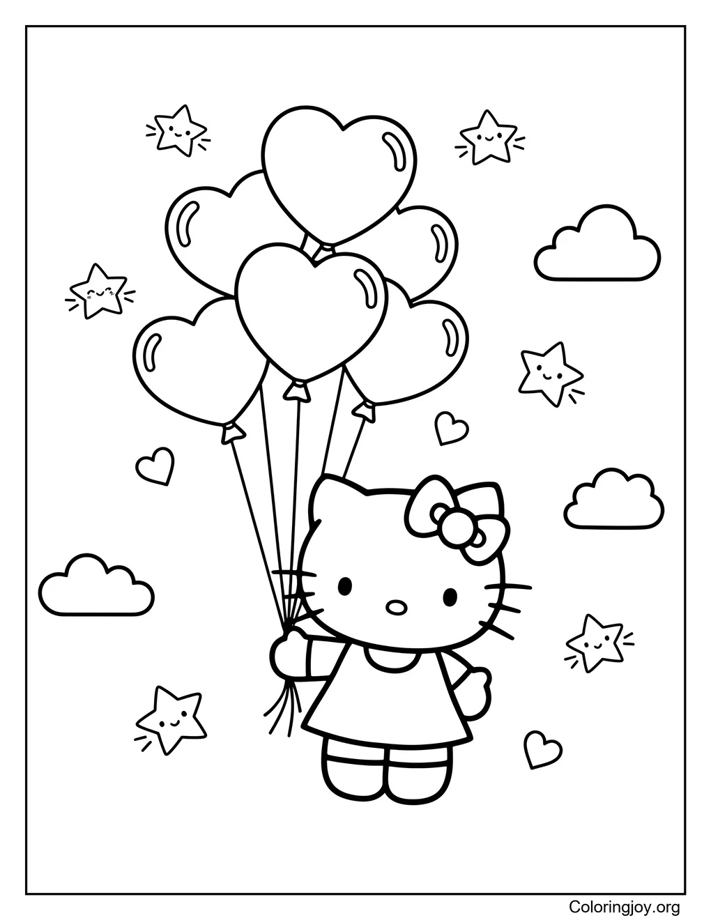 Hello Kitty Coloring Pages (100% Free PDFs Printable)