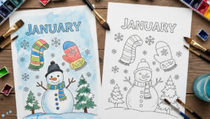 January Coloring Pages (Free PDF Printables)