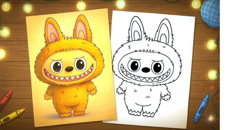 Labubu Coloring Page