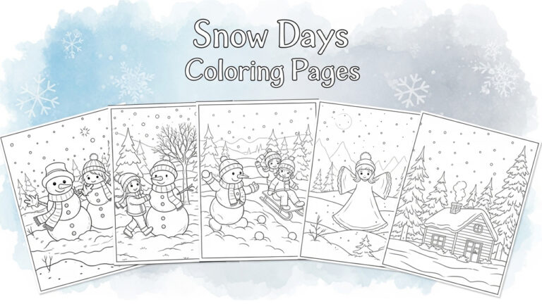 Snow Days Coloring Pages