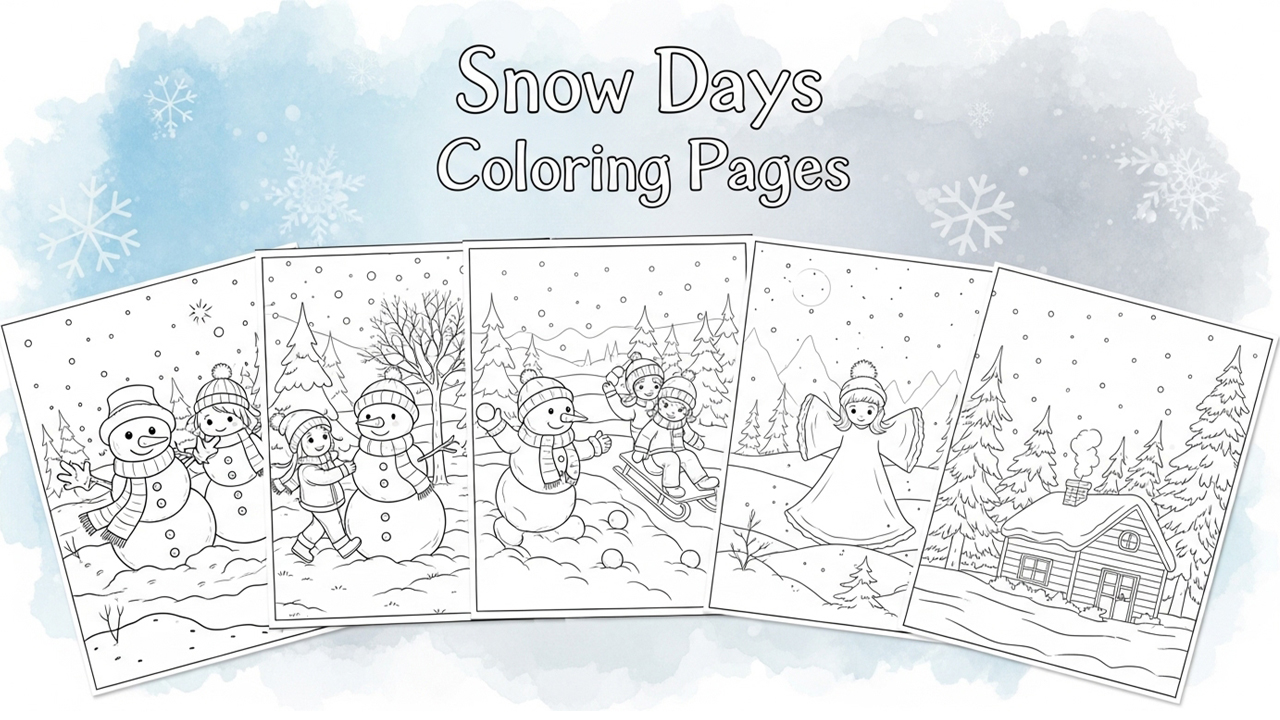 Snow Days Coloring Pages
