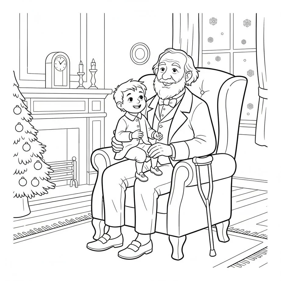 a christmas carol coloring page