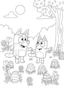 Bluey and Bingo's Exciting Easter Egg Hunt Adventure