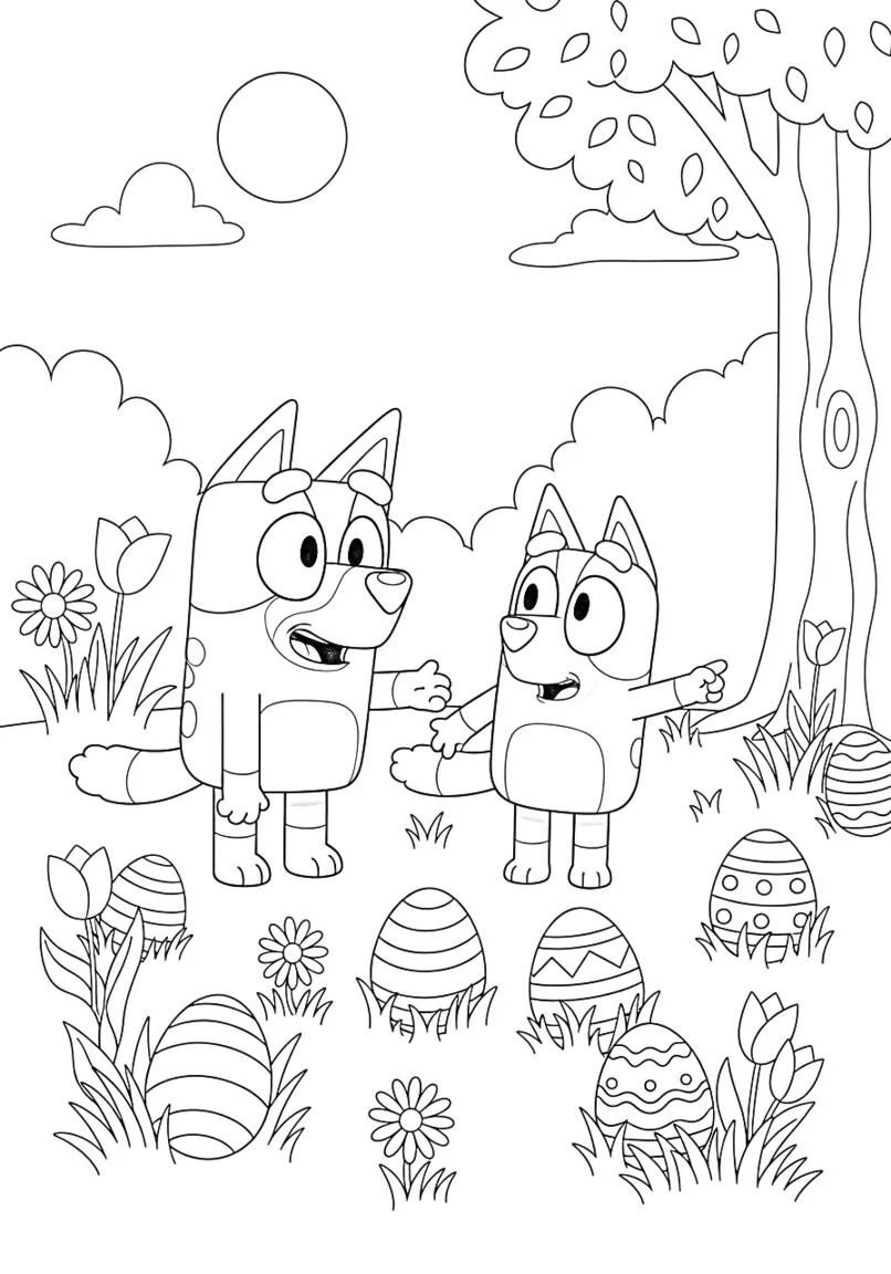 Bluey and Bingo's Exciting Easter Egg Hunt Adventure