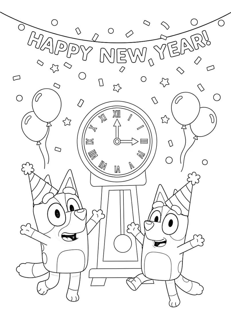 Bluey and Bingo's Happy New Year Jump!