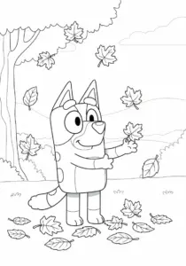Bluey's Delightful Autumn Leaf Playtime