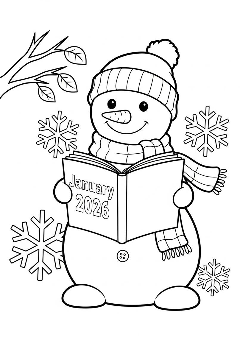 Cheerful Snowman's Winter Journal Adventure