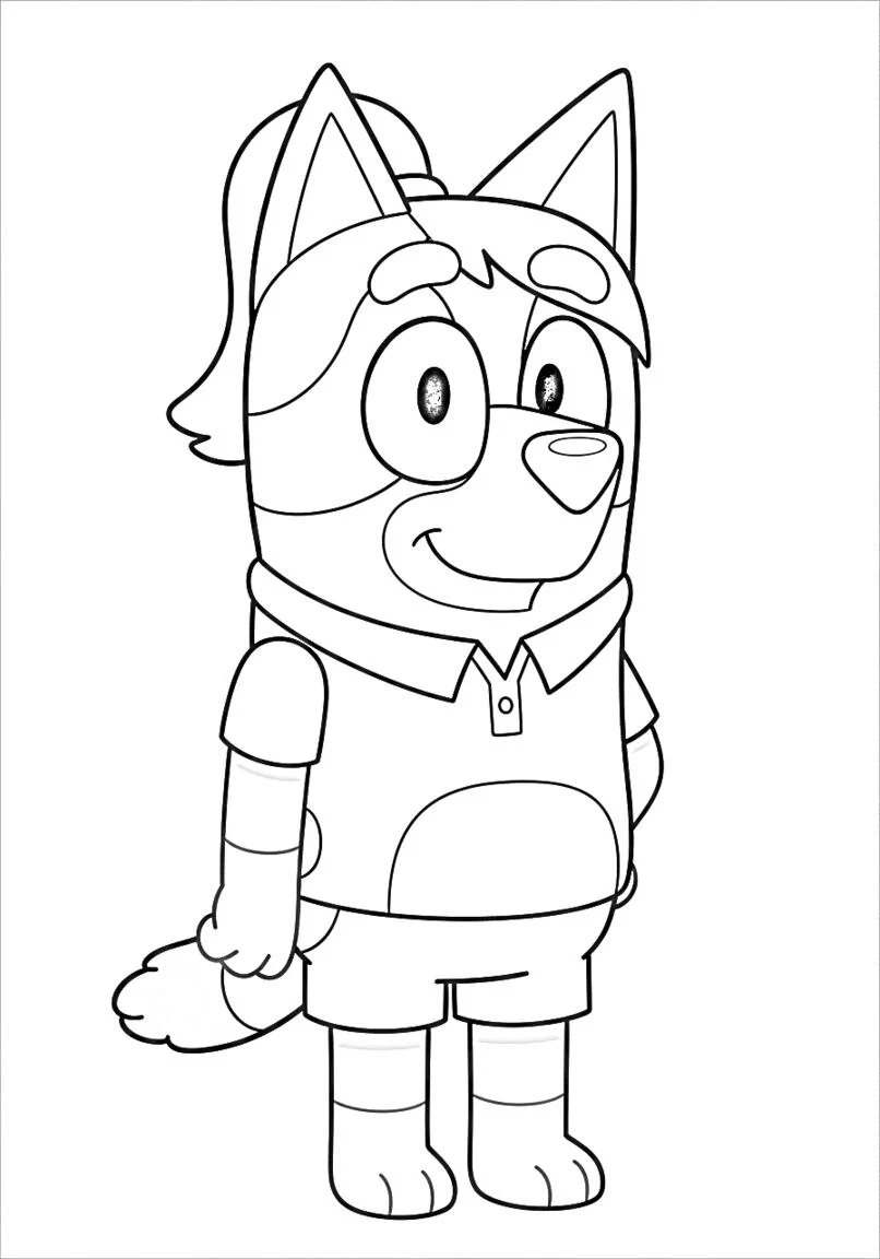 Chilly Heeler's Gentle Smile Coloring Fun