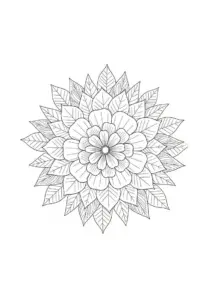 Circle Flower Coloring Page