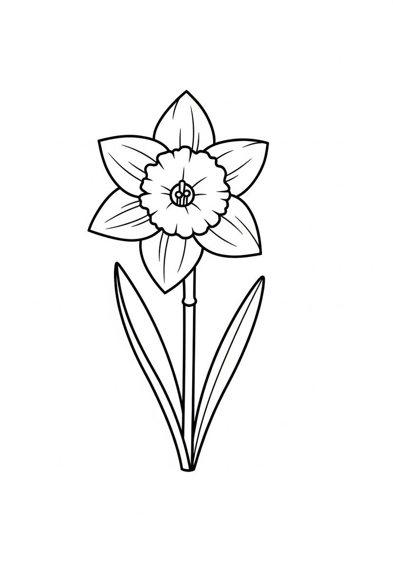 Daffodil Coloring Page