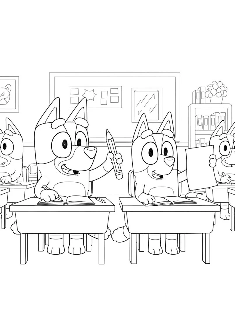 Bluey y la divertida aventura del día escolar de Bingo