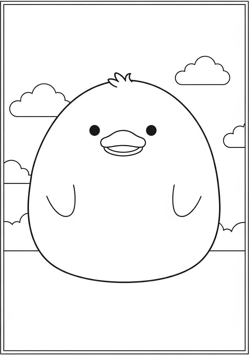 Página para colorear de Squishmallow Avery