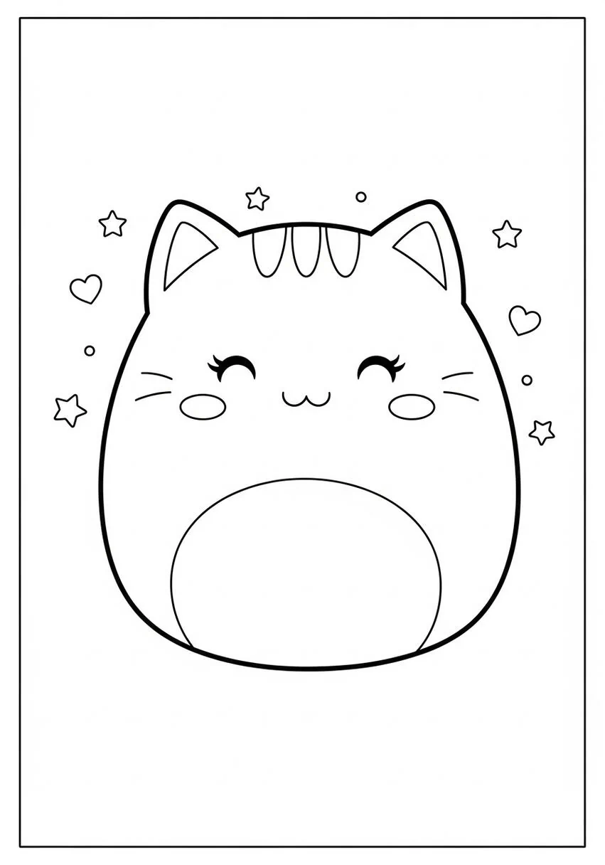 Página para colorear de Squishmallow Cam