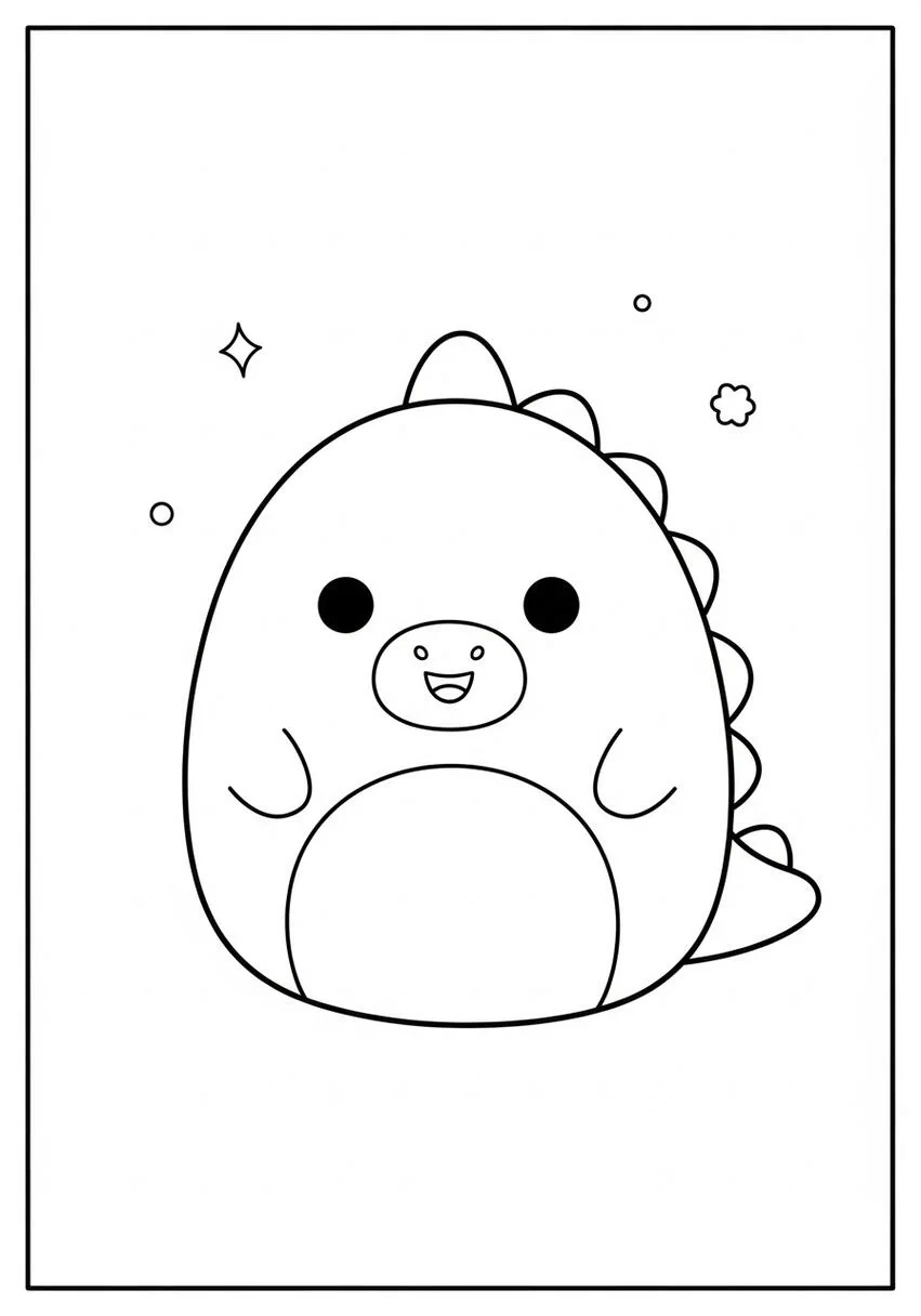 Página para colorear de Squishmallow Danny