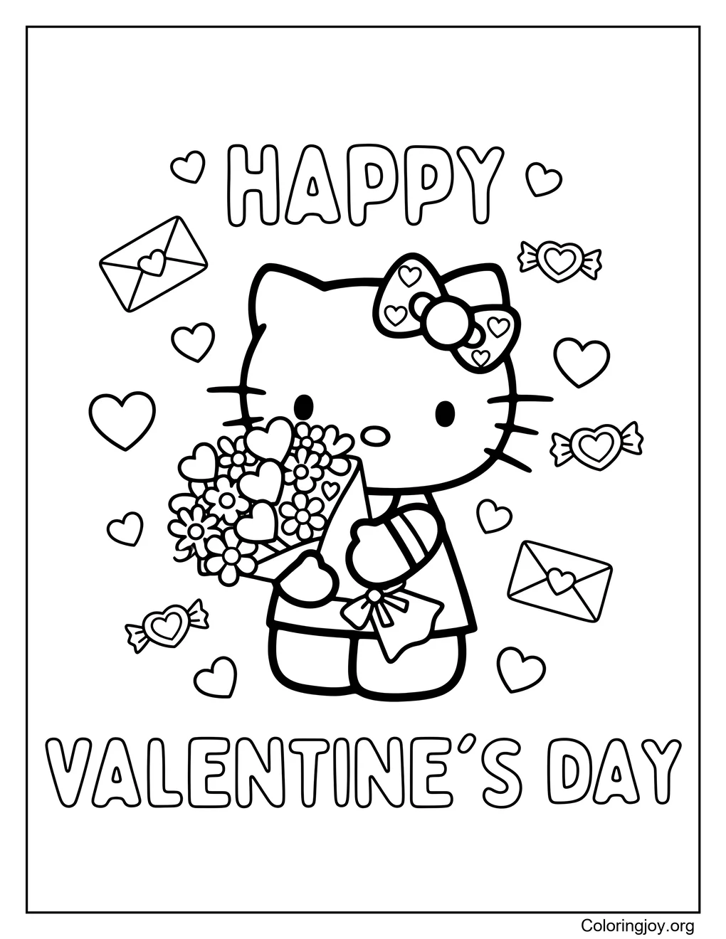 Hello kitty happy valentine's day