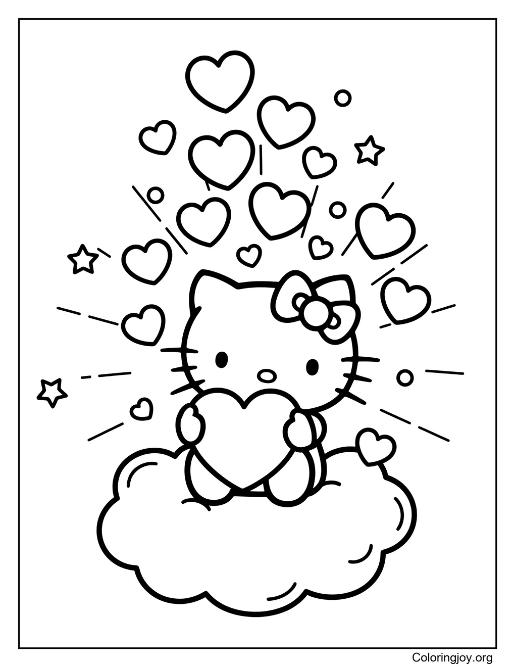 Hello kitty Romantic illustration