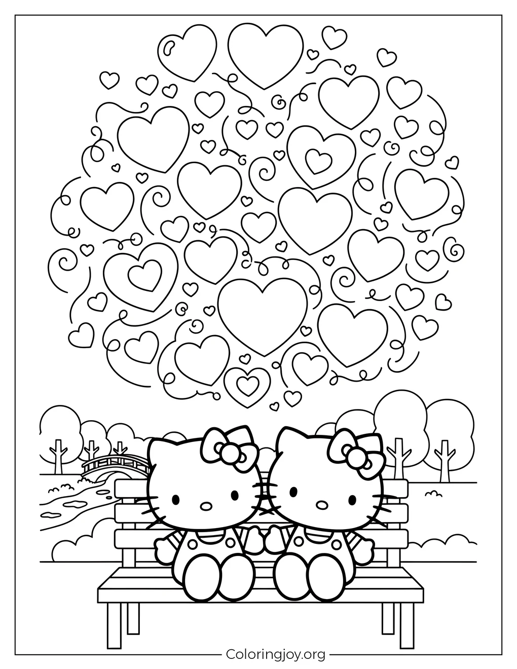 valentine Couple themed Hello kitty