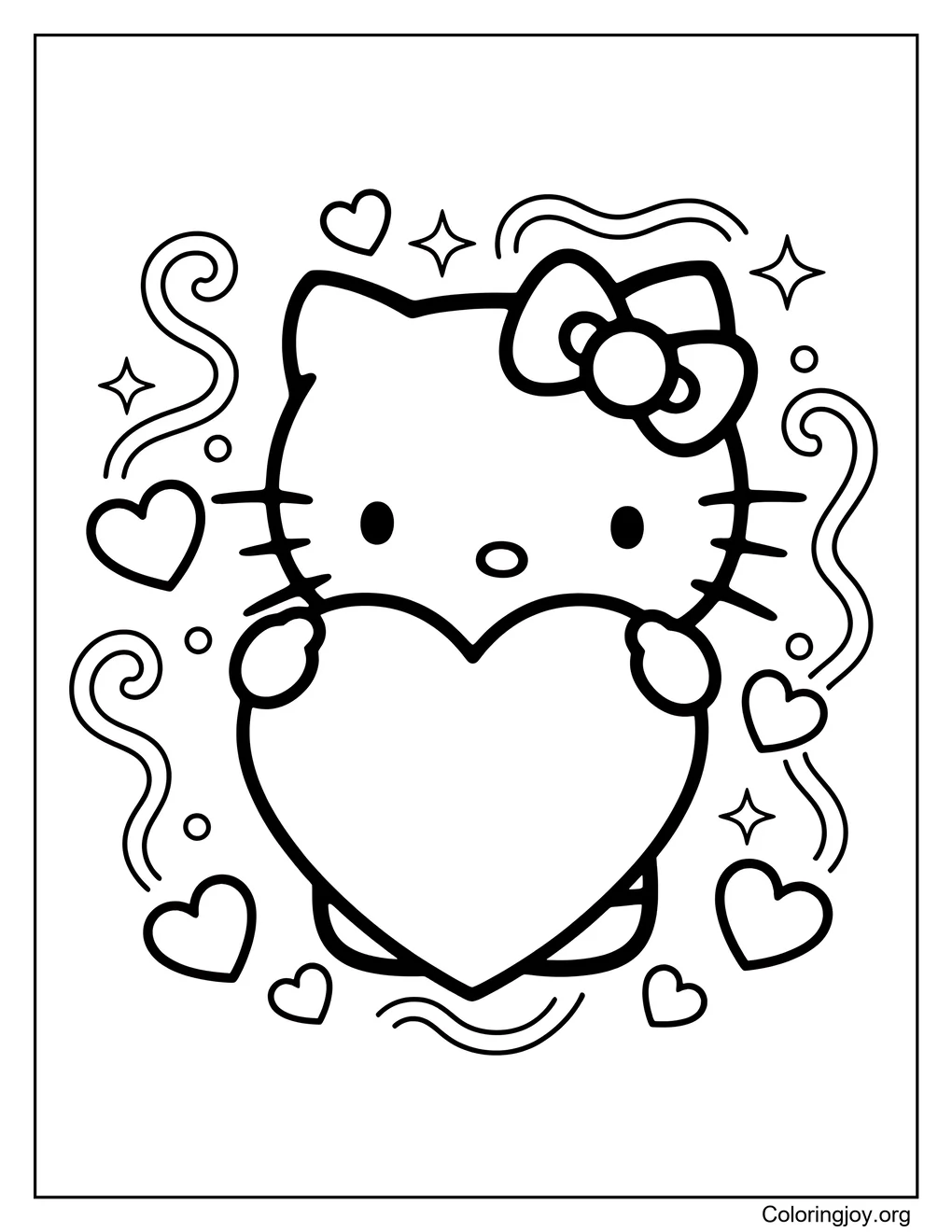 This Image Hello Kitty Hold Heart