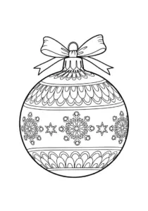 Intricate Christmas Ornament Design Coloring Page