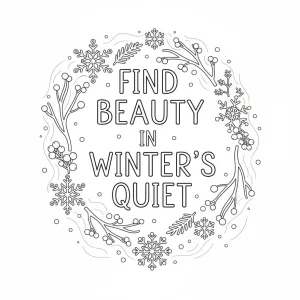 January Mindful Quote Coloring Page