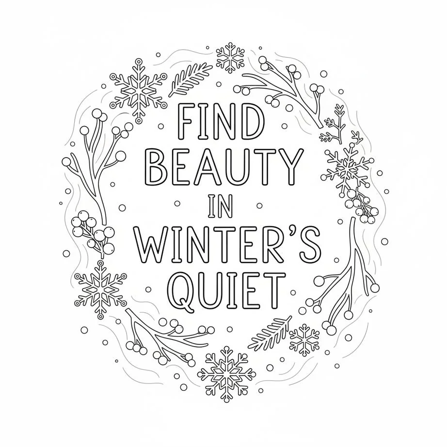 January Mindful Quote Coloring Page