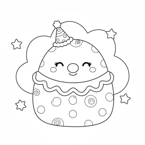 Kimmi the Clown Squishmallow Coloring Page