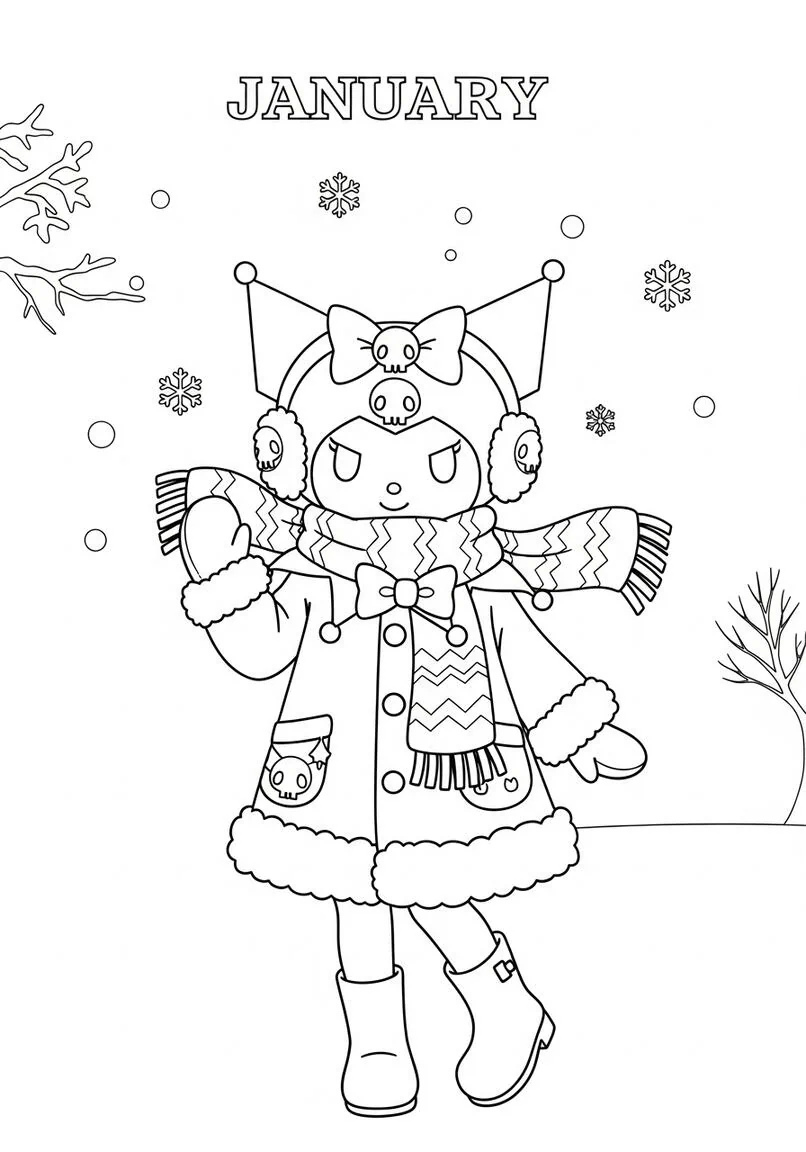 January Coloring Pages (Free PDF Printables)
