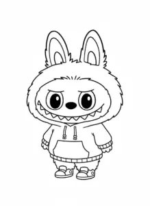 labubu coloring page for kids