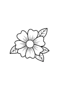 Rainbow Flower Coloring Page