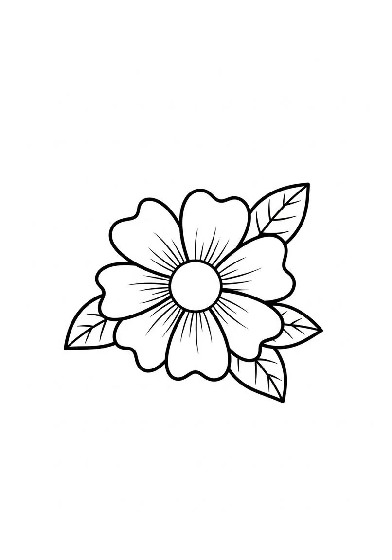 Rainbow Flower Coloring Page