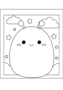 Squishmallow Alien Coloring Page