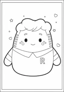 Squishmallow Archie Coloring Page