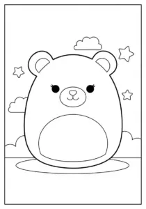 Squishmallow Bear Coloring Page