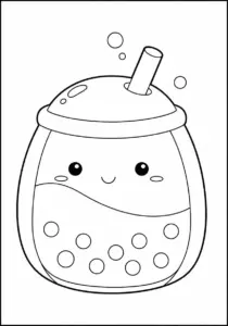 Squishmallow Boba Coloring Page