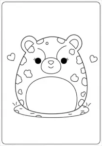 Squishmallow Cheetah Coloring Page