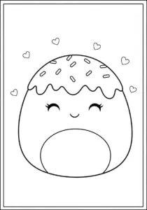 Squishmallow Donut Coloring Page