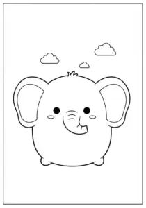 Squishmallow Elephant Coloring Page