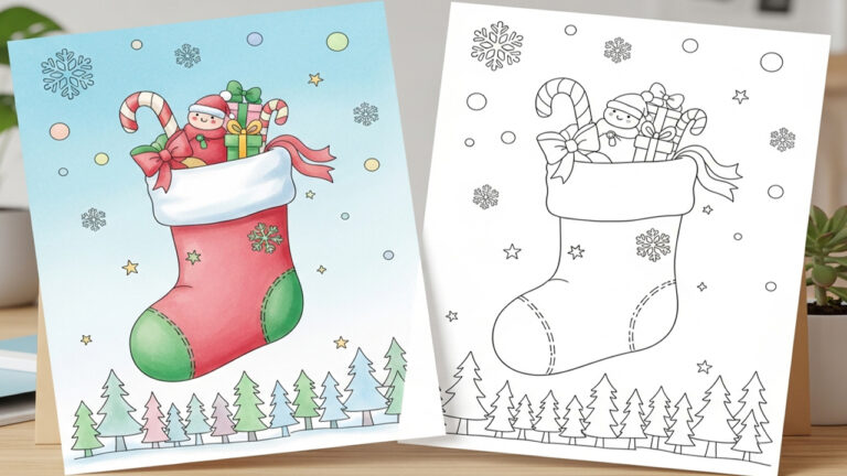 Christmas Stocking Coloring Pages